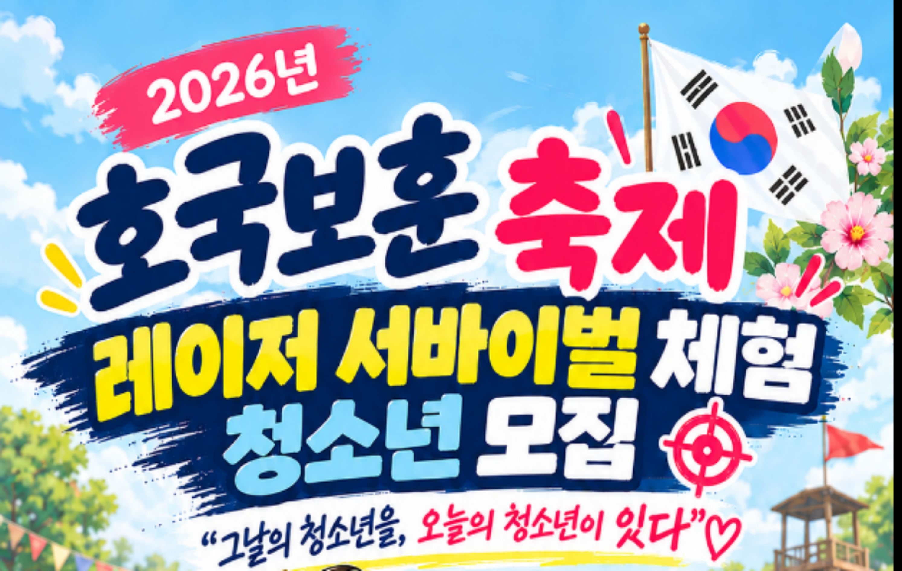 2026년 호국보훈 축제 레이저 서바이벌 참가 청소년 모집 